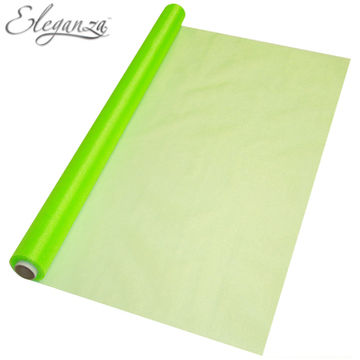 Eleganza Sheer Organza Lime Green 70cm x 10m - Organza / Fabric